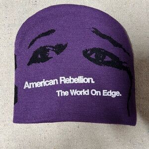 Homme Femme American Rebellion purple Beanie